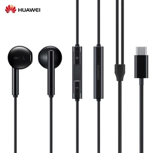 Original HUAWEI CM33 Earphone USB Type-C In Ear Hearphone Headset Mic Volume HUAWEI Mate 10 20 Pro 20 X RS P10 20 30 P20 Lite