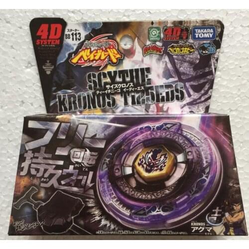 Original takara tomy metal fusion beyblade spinning top toys BB113 Scythe Kronos with launcher