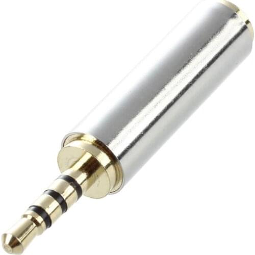 2.5mm Male To Female o 3.5mm Headphone Jack Adapter Converter Gold
