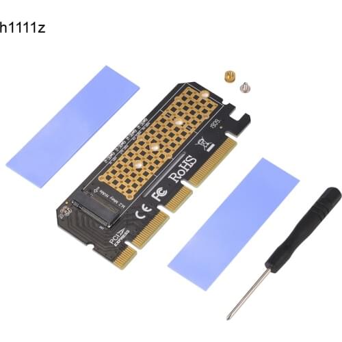 Add On Card PCIE to M2 Adapter LED Expansion Card Computer Adapter Interface M.2 NVMe SSD NGFF To PCI Express 3.0 X4 X8 X16 Card