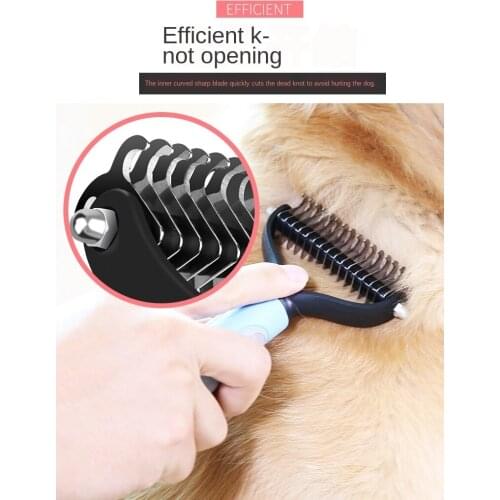 Dedicated Pet Dog Hair Comb Golden Dog Supplies Giant Open Junction Knife Knotted Hair Removal Combing the Brush