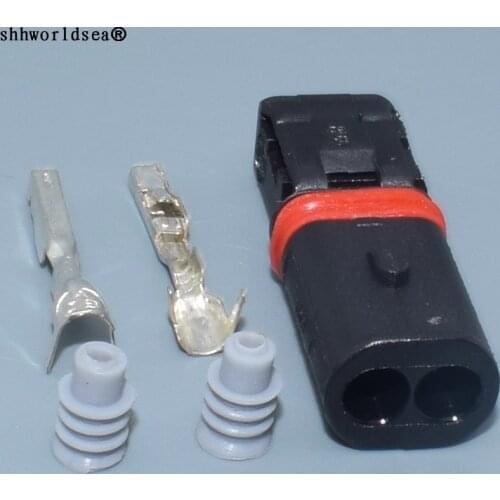 Shhworldsea 2 Pin 1.0mm Automotive Turn Signal Light Plug S1000R Door Handle Cable Female Connector Waterproof Socket For BMW