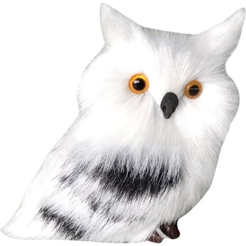 Owl Furry Christmas Ornament Decoration Adornment Simulation Xmas Night Yule Christmas Time Embellish Household Props