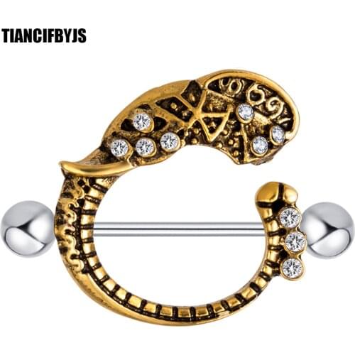 TIANCIFBYJS Nipple Shield Fake Nipple Ring Stainless Steel 14g Barbell Bar Fashion Body Jewelry Earring Tragus Piercing 20pcs