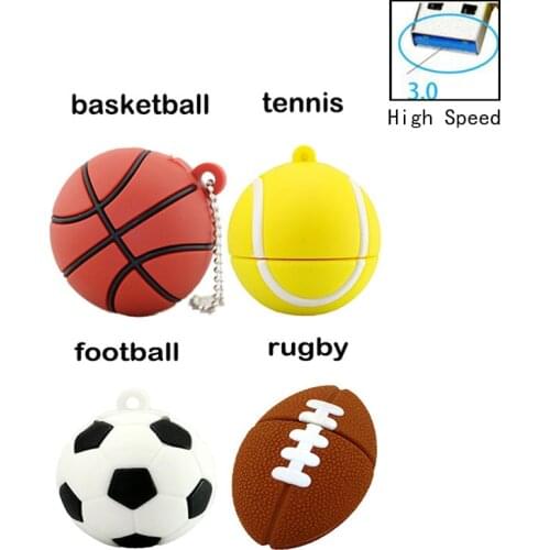 High Speed Cartoon Sports Ball USB Flash Drive Football Basketball Tennis Pen Drive Memory Stick Usb 3.0 Pendrive Gift 4GB 8GB