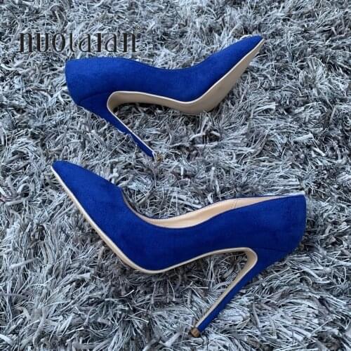 8/10/12CM Thin Heels Women High Heel Shoe Suede Leather Ladies Pump Shoes Woman Shallow Party Dress High Heels Womens Pumps