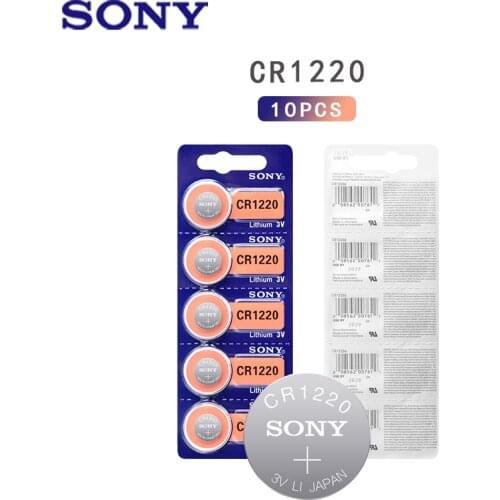 10pcs/lot Sony Original CR1220 Button Cell Battery For Watch Car Remote Key cr 1220 ECR1220 GPCR1220 3v Lithium Batteries