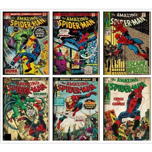5D DIY Full Drill Diamond Painting Superhero Marvel Spider Man Comics Poster Diamond Embroidery Art Cross Stitch Home Decor Gift
