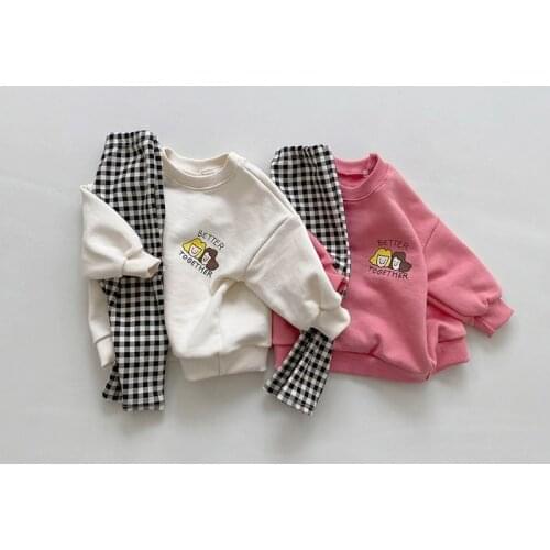 8679 Baby Girl Light Board Sweater Long Sleeve Cartoon Casual Top Parent-child Sweatershirt Tops
