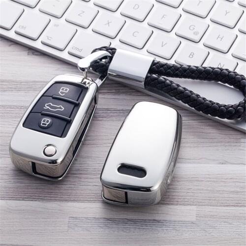 Car Styling TPU Car Key Cover Case For Audi C6 A7 A8 R8 A1 A3 A4 A5 Q7 A6 C5 Key Shell Car Accessories