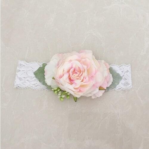 Free Shipping Pink Flower Girl HeadbandKids Hair Accessories Photo Prop