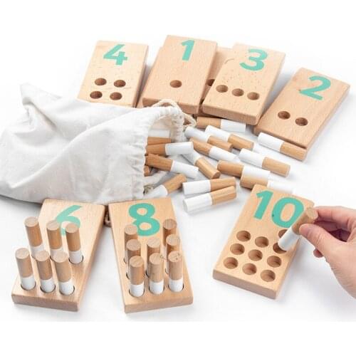 Montessori Early Education Digital Nail Board Educational Toy Insert Preschool Teaching Aids Puzzle Digital Cognitive Arithmetic