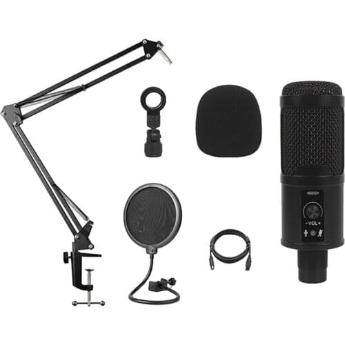 Hot USB Condenser Recording Microphone Kits for Laptop Windows PC Professionnel Studio Recording Vocals Voice Over,YouTube