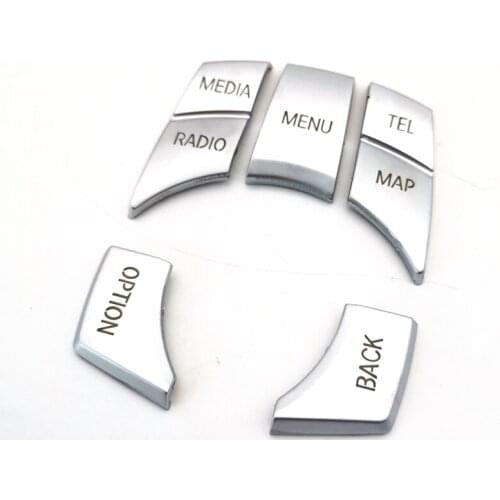Chrome Multi-Media 7 Button Cover Decor Trim For BMW 3 4 5 6 X5 X6 Series iDrive
