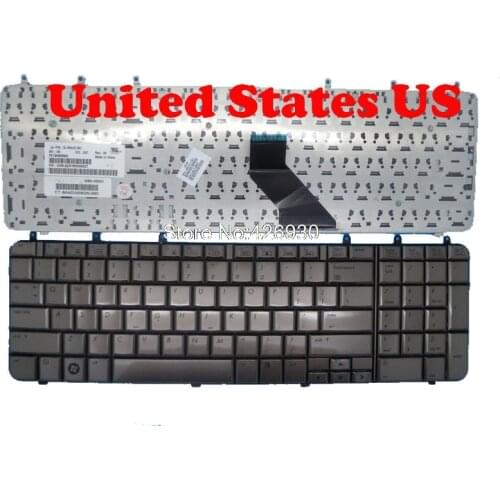 Laptop Keyboard For HP DV7-1000 brown Silver US/CA/TR/GR 483275-001 V080602DK1 EF V080502CK1 GR MP-07F13US6698