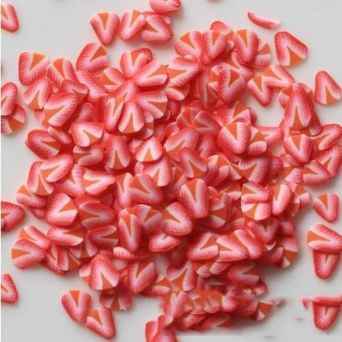 Strawberry Slices | Slime DIY craft Cheap Bulk 1000pcs Strawberry meFruit Slices 10G/Pack,Fruit Soft Pottery,Fruit Polymer