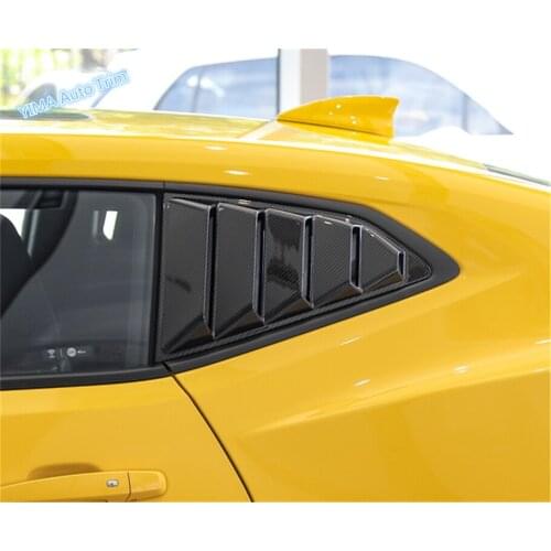 Lapetus For Chevrolet Camaro 2016 2017 2018 ABS Auto Styling Rear Door Window Vent Louvers Scoop Protector Panel Cover Trim 2Pcs