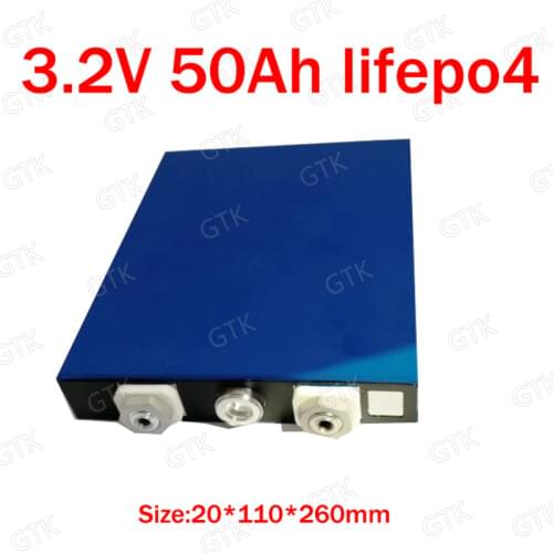 1pcs GTK lifepo4 3.2v 50Ah lithium battery deep cycle for 36V Solar energy storage golf cart bike RV scooter vehicles tour coach