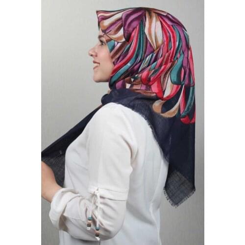 ERİPEK PATTERNED LINEN FLAMLI SCARF-PATTERN-13-AVAILABLE in