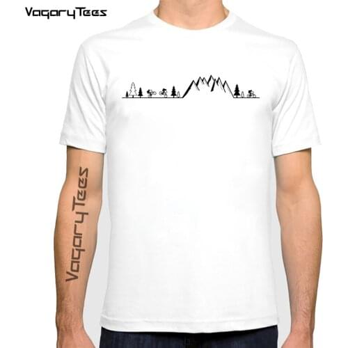 Men mtb Geometric Graphic T Shirt mountain bike cycling bicycle cyclist gift Printing Short Sleeve Print Clothes Tees Tops
