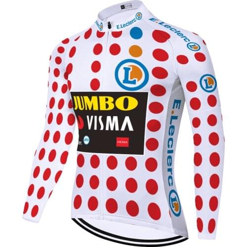 2021 pro team JUMBO VISMA cycling jersey long sleeve summer spring quick dry camisa de ciclismo Men maillot velo homme