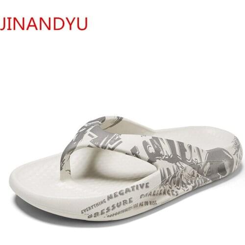 35-46 Summer Fashion Men Slippers Beach Sandals Thick Sole Flip-flops Comfortable Men Summer Shoes Light EVA Youth Flip Flops
