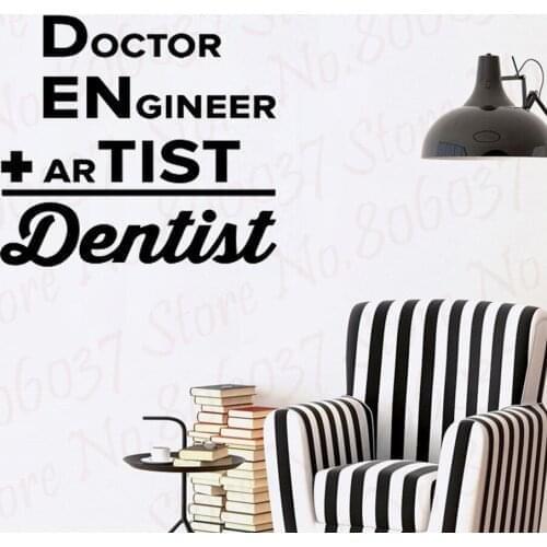 Teeth Dentistry Wall Stickers Vinyl Wall Decals Addition Dentist Dental Clinic Decor Tooth Wallpaper Bathroom Quote Decal WL802
