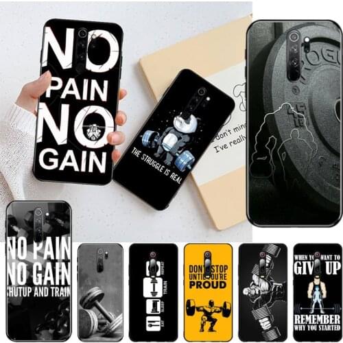 Bodybuilding Gym Fitness Equipment Phone Case for Redmi 9A 8A 7 6 6A Note 9 8 8T Pro Max Redmi 9 K20 K30 Pro