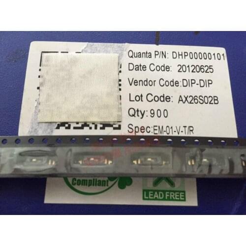 Original new 100% DIP EM-01-V-T/R SMD dial switch 2.54MM foot distance 1bit 1P black