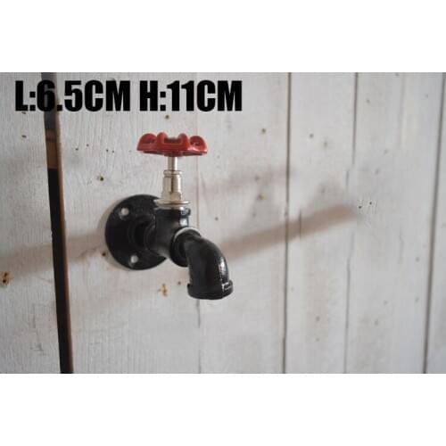 Industrial style 1 piece Retro Cast Iron Pipe Hook With Flange penstock hook Clothe Industry Style Pipe Valve Hook