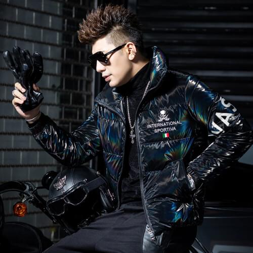 Winter bright-faced Down Jacket Mens New Fancy Fashion Mens Lightweight Mens Fashion Duck Down Coat Men