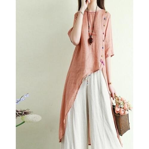 Женские льняные рубашки Supodeth China At AliExpress