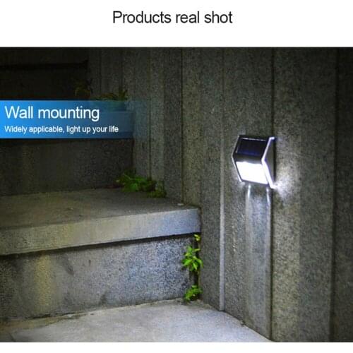 3 LED Solar panel outdoor Lamp Led wall waterproof auto Sensor rechargeable Night light road stairs stainless Light garden Bulb