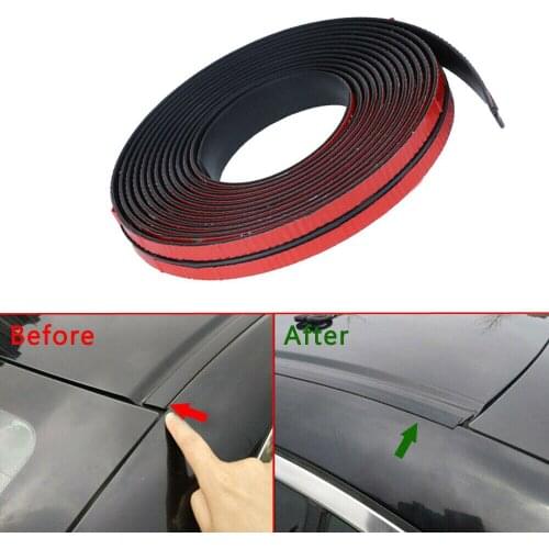 Universal Car Windshield Roof Seal Noise Insulation Rubber Strip Sticker 2CMx2M Exterior Accessories