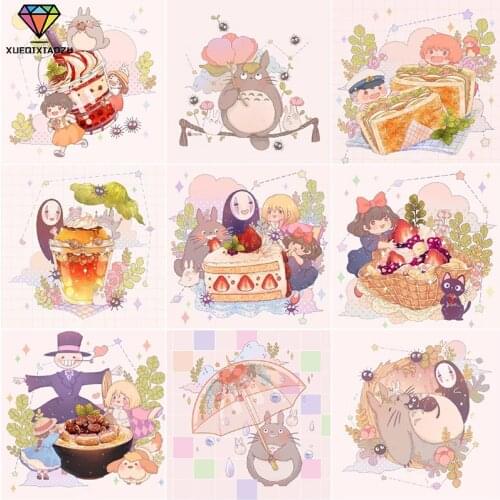 XUEQIXIAOZU Full Square/Round Cute Style Illustration Diamond Drawing Diamond Embroidery 5D Diy Mosaic Painting Diamond Setting