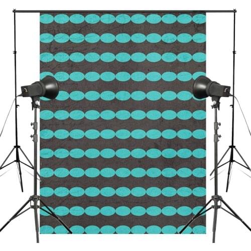 Green small Ovals Photography Backdrops Black Background Studio Props Wall Backdrop 5x7ft