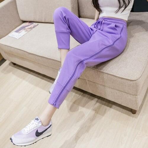 Women workout pant sport Joggers pants athletic Gym Fitness Sweatpants activewear Track pants with Drawstring Waist side zip