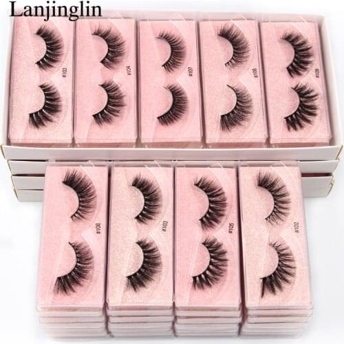 10/20/50/100 Pairs 3D Mink Lashes Natural Eyelashes Dramatic False Eyelashes Faux Cils Makeup Wholesale Fake Eyelash Extension