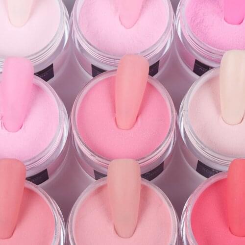 15g Engraving 3D Pattern Bulk Fine Different Shades Hot Pink Nail Acrylic Powder Crystal Extension Builder Tools Nail Supplies