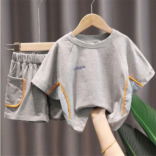 2 3 4 5 6 Y Toddler Boys Sets Casual Short Sleeve T-shirt Shorts 2pcs Kids Clothing Summer Child Girl Sportswear 2020 Kids Sets
