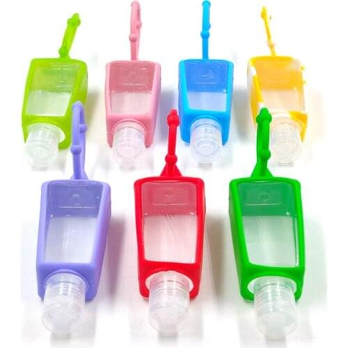 2020 new 1000pcs 30ml Portable Traveling Refillable Bottle Silicone Hand Sanitizer Perfume Holder Mini Cute Empty Bottle Bath