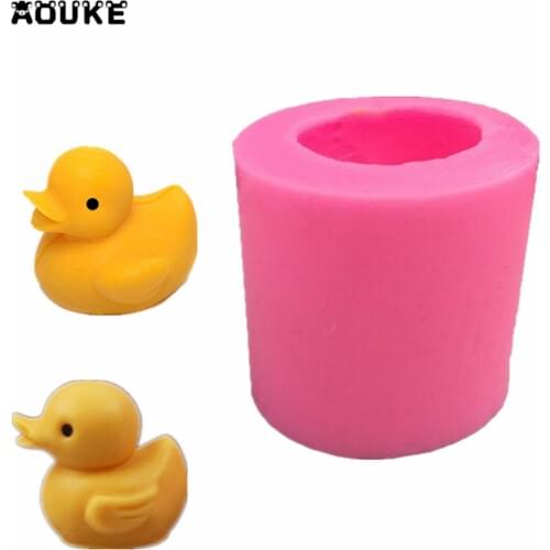 3D Lovely Duck Soap Silicone Mold Cake Pastry Mould Jello Pudding Chocolate Molds Biscuits Ice Cube Molds DIY Baking Tools