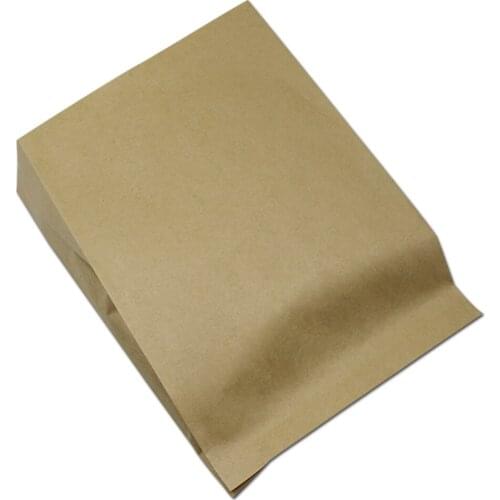 400Pcs/Lot 14*4*20cm 5.51"x1.57"x7.87" Kraft Oilproof Pouches Fried Chicken Pack Open Top Anti-Oil Kraft Paper Packaging Bags