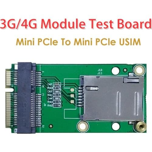 4G LTE Industrial Mini PCIe to Mini PCIe Adapter W/SIM Card Slot(Push-Push Type) for WWAN/LTE 3G/4G Wireless Module