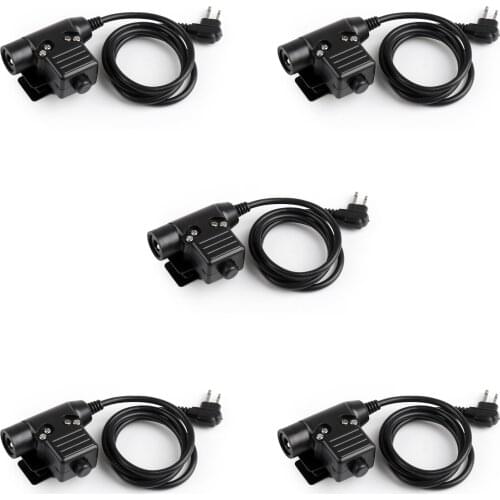Artudatech 5Pcs 2Pin Z Tactical Bowman TCI U94 PTT Headset For Motorola A8 Q5 Q9 GP 308 68 88 Walkie Talkie
