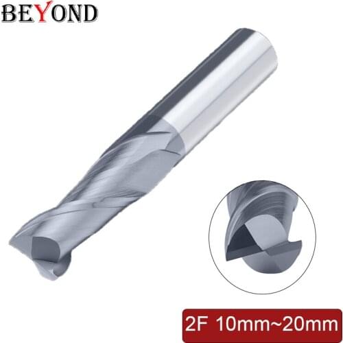 BEYONG 2Flutes Carbide End-mill Tungsten Steel Milling Cutter HRC50 CNC Machine Center Cutting Tools 1 Pcs
