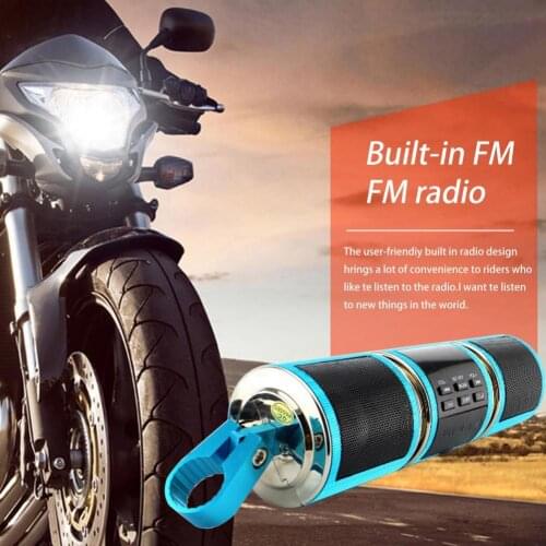 Bluetooth Speaker Handlebar Mount LED Screen Music Player Multifunction Motorcycle Bluetooth Speaker Stereo Subwoofer