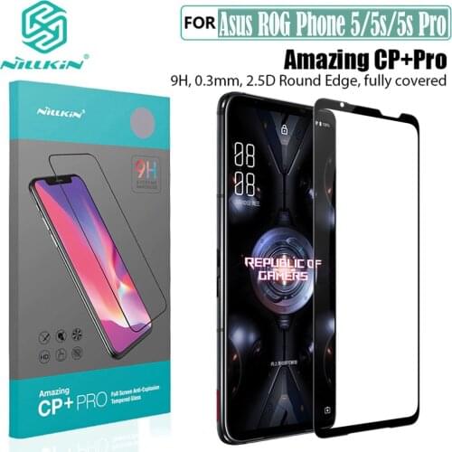 For Asus ROG Phone 5 Tempered Glass Full Glue Nillkin CP+PRO Anti-Explosion Ultra-thin Full Screen Protector For Asus ROG Phone5