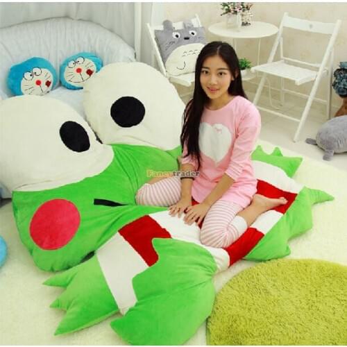 Fancytrader 180cm X 165cm Comfortable Soft Funny Giant Stuffed Big eye Frog Bed Carpet Tatami Sofa, Free Shipping FT50317