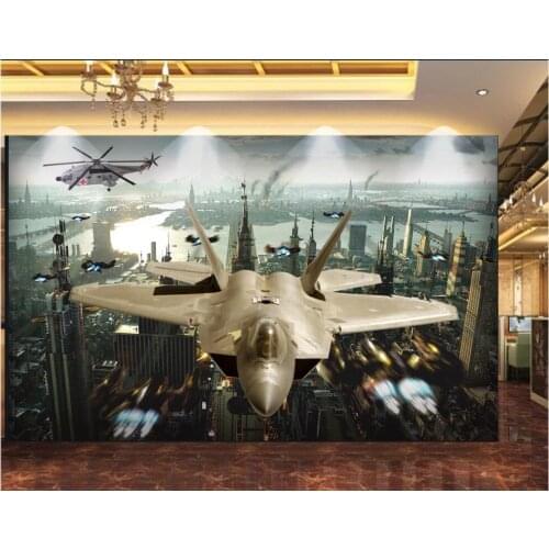 Custom mural on the wall 3d wallpaper Urban city fighter battlefield home decor photo wallpaper for living room